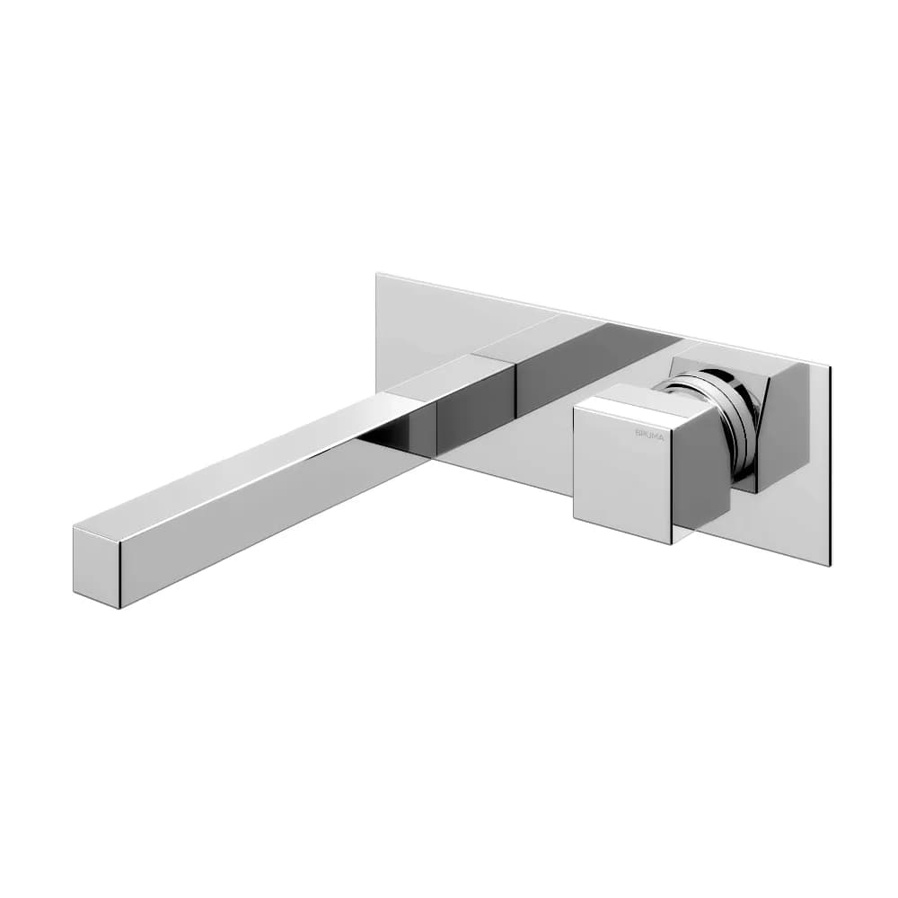 Wall basin mixer with single escutcheon. Spout with 230mm