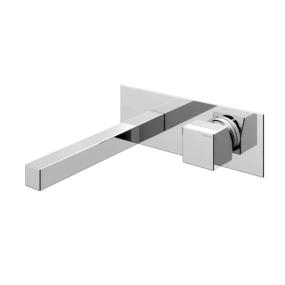 Wall basin mixer with single escutcheon. Spout with 170mm