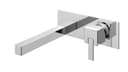 Wall basin mixer with single escutcheon. Spout with 170mm