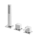 Deck mounted single lever shower mixer, with handshower set Quadra - 2 outlets: Lever 2