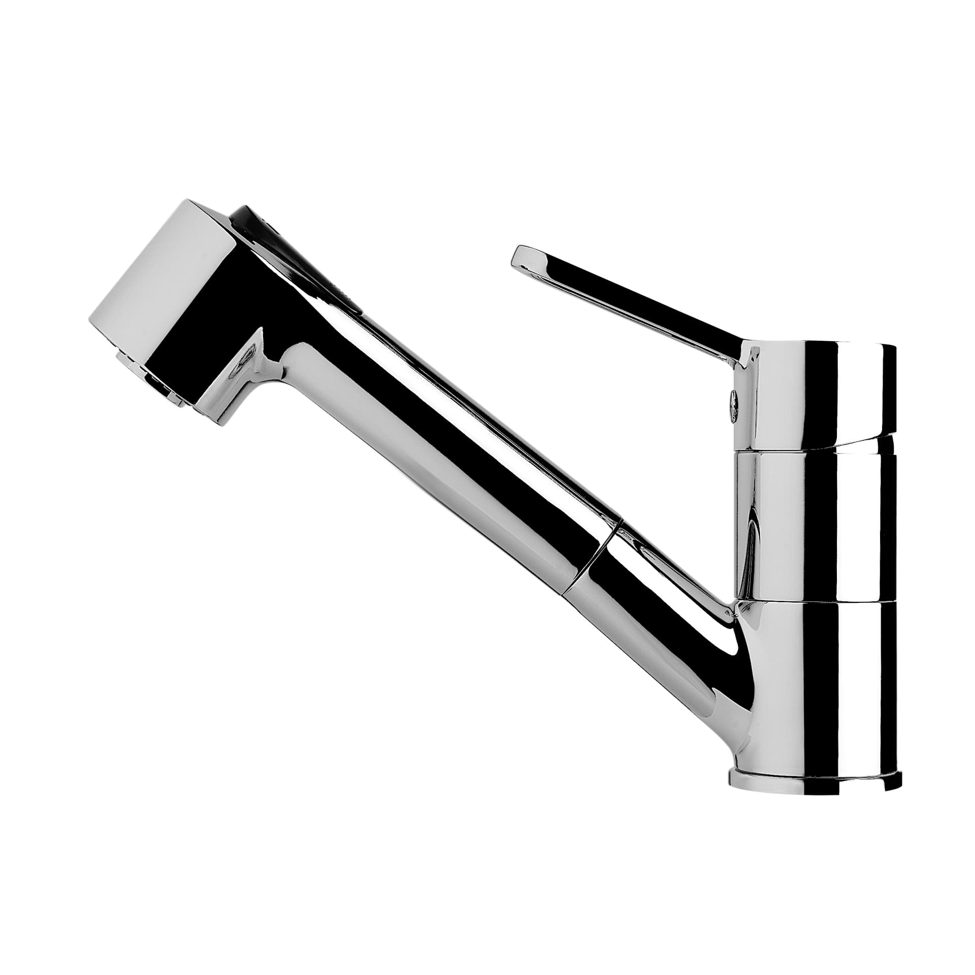 Sink mixer with swivel spout and pull out handshower with 2 jets - Ginger