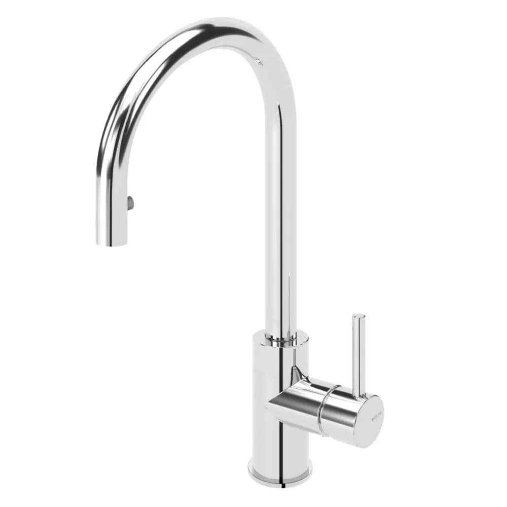 Sink mixer with swivel spout and pull out aerator - Ginger