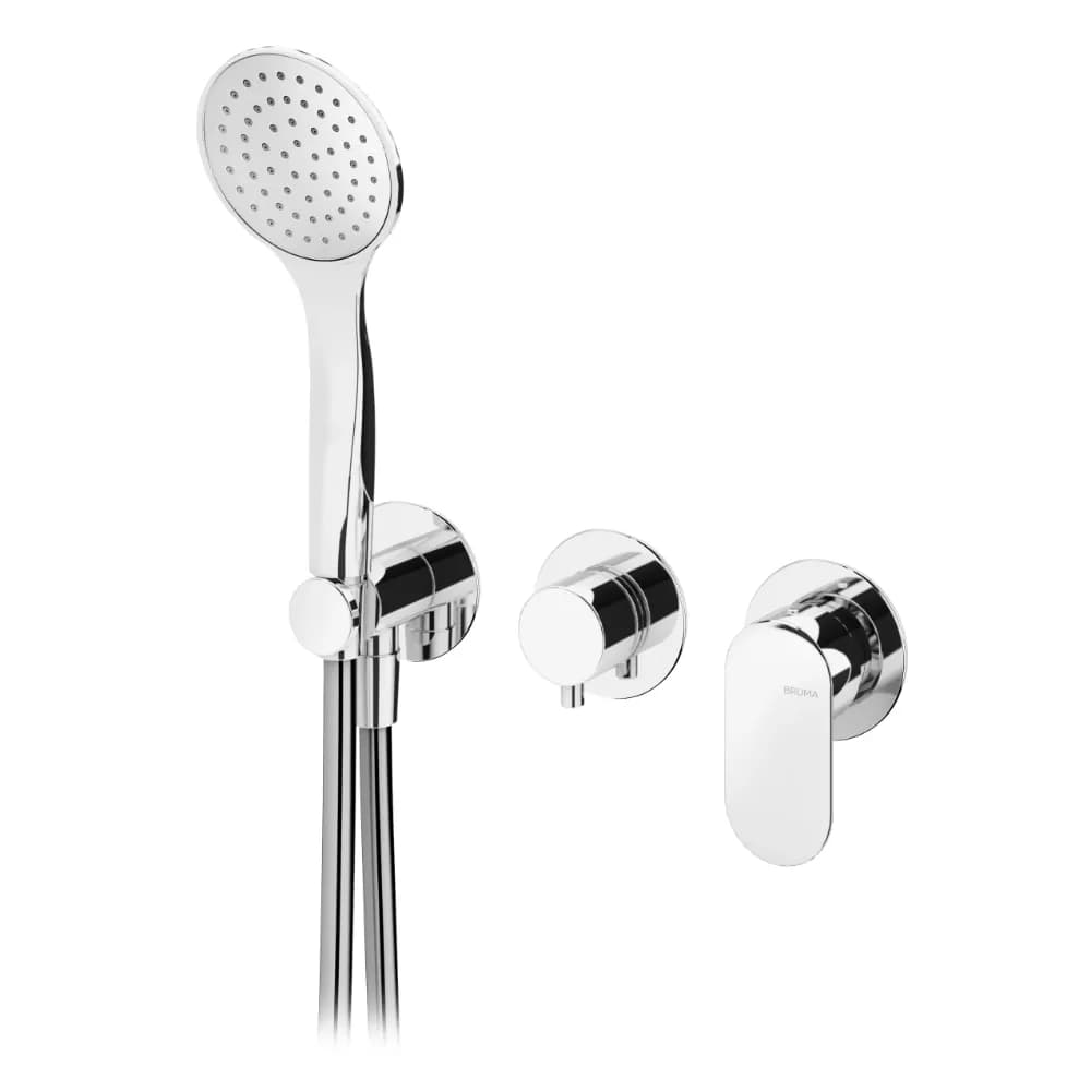 Concealed single lever 3 outlets mixer, with Emotion handshower set