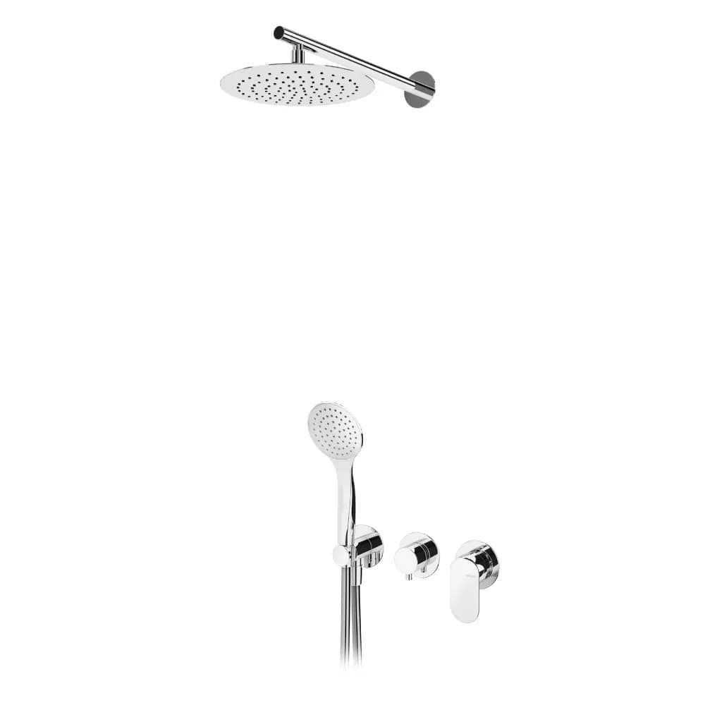 Concealed shower set with shower head Ø250 mm and Emotion handshower set