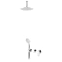 Option: Inox shower head Ø250 mm with ceiling shower arm 100 mm
