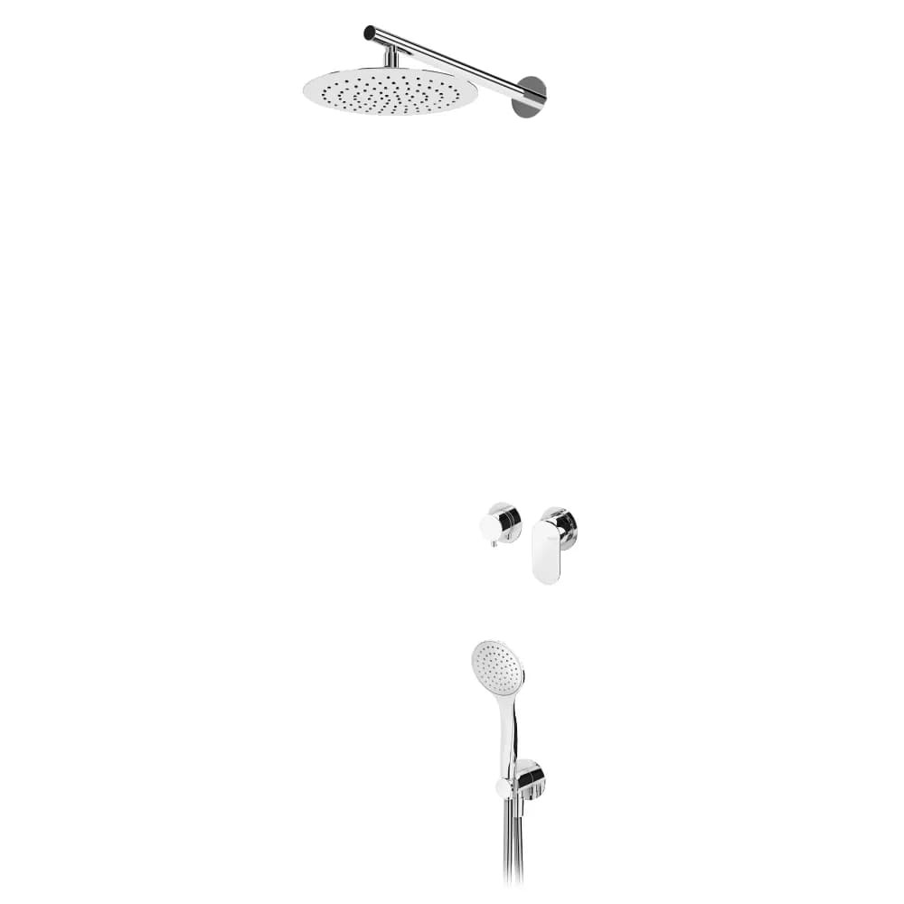 Concealed shower set with shower head Ø250 mm and Emotion handshower set