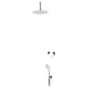 Option: Inox shower head Ø250 mm with ceiling shower arm 100 mm