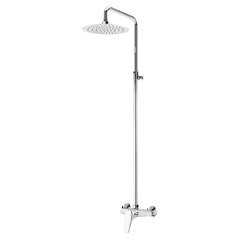 Shower system for wall mounting with adjustable ABS head shower Ø230mm