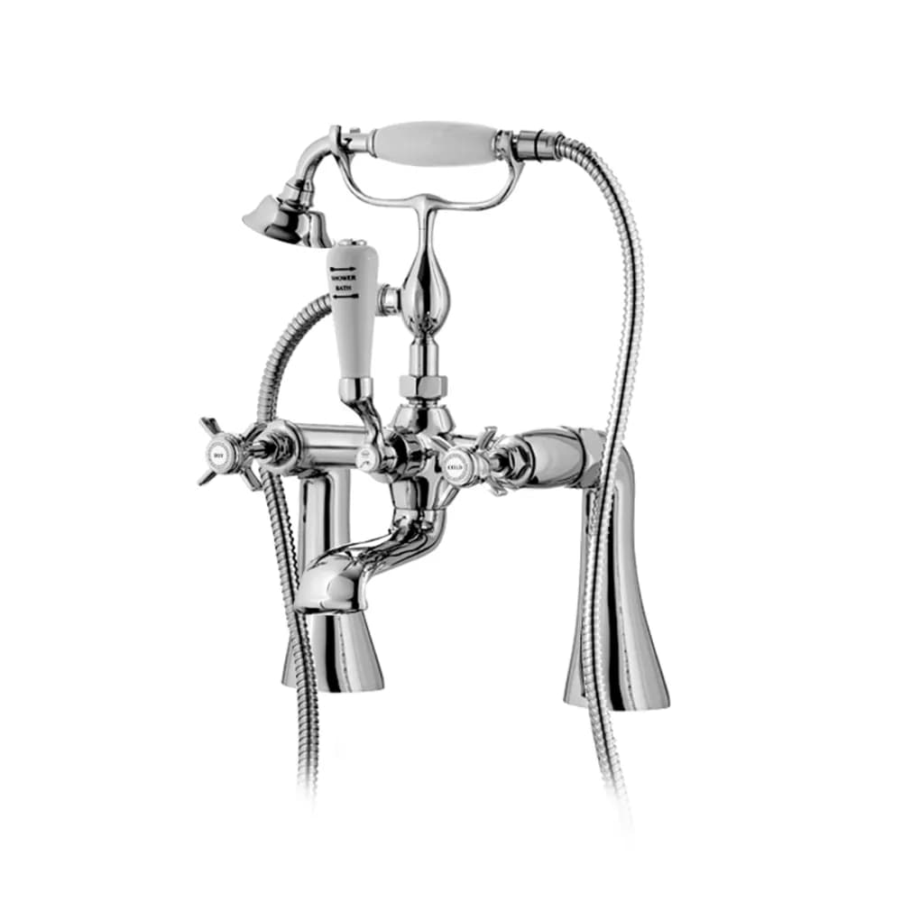 1953 Rim mounted 2 hole Bath/shower mixer - 120 mm