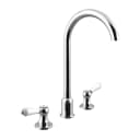 Deck-mounted, 3 hole basin mixer With push-open waste set 1 1/4’’ - Elo