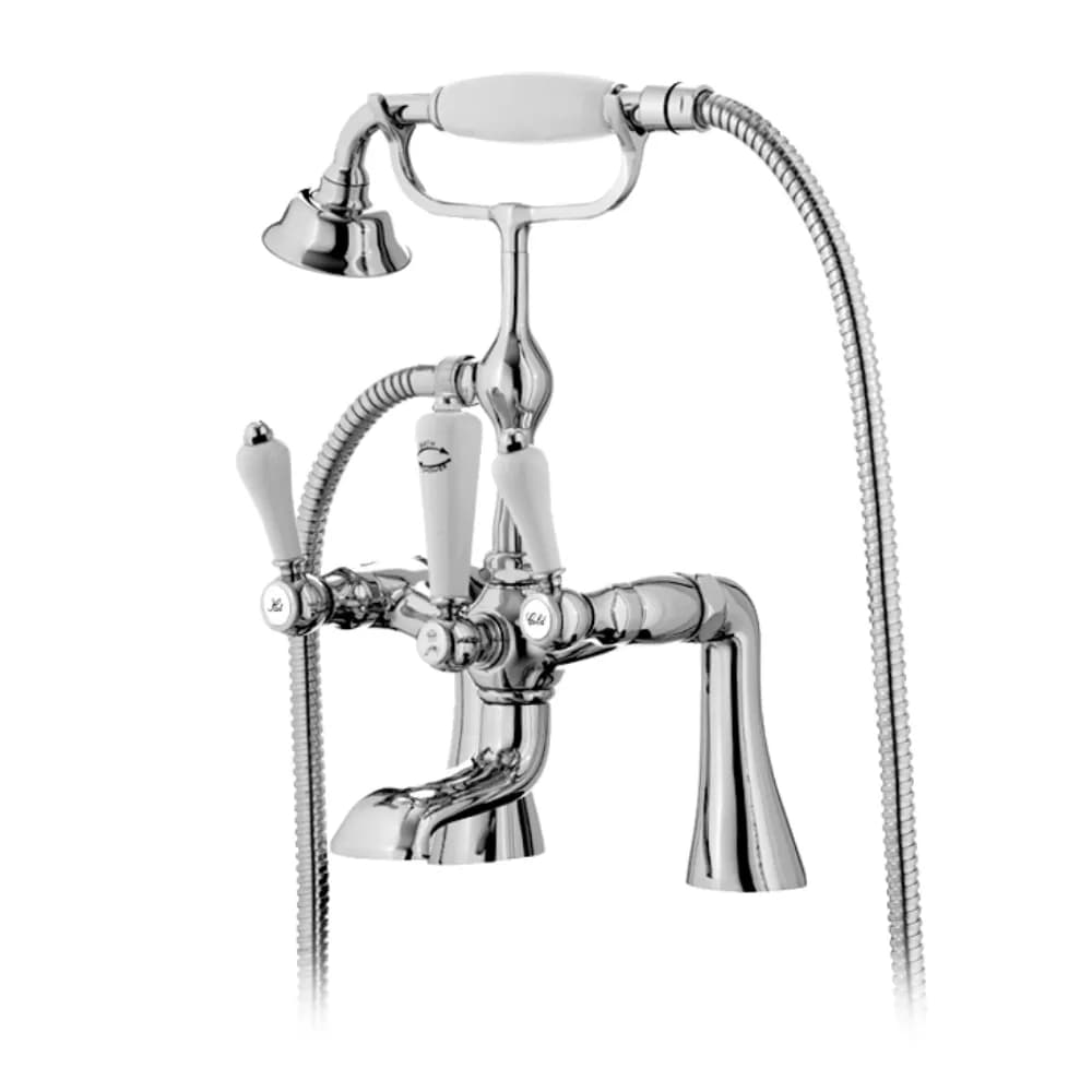 Rim mounted 2 hole Bath/shower mixer - 120 mm