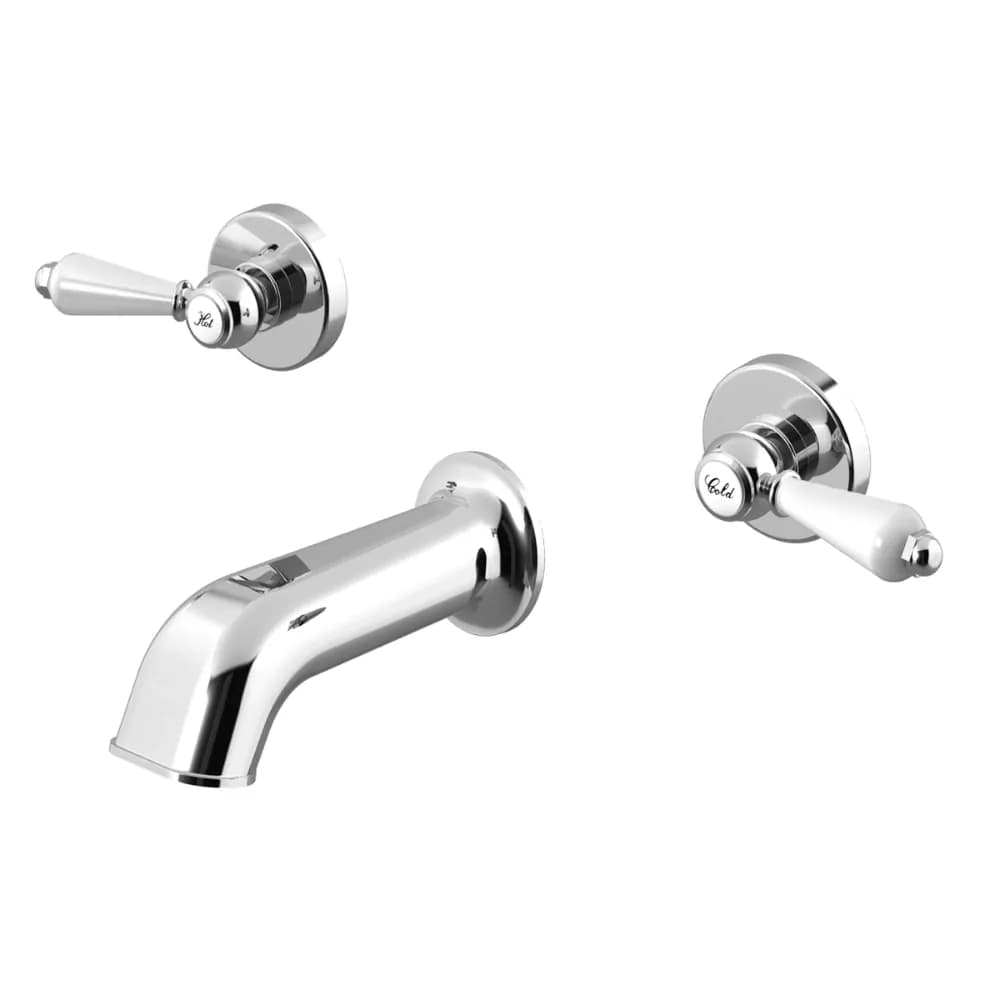 3 hole bath filler mixer. Spout with 200mm