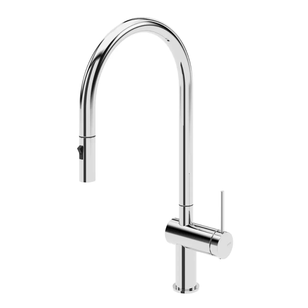 Sink mixer with swivel spout and pull out handshower with 2 jets - Ginger