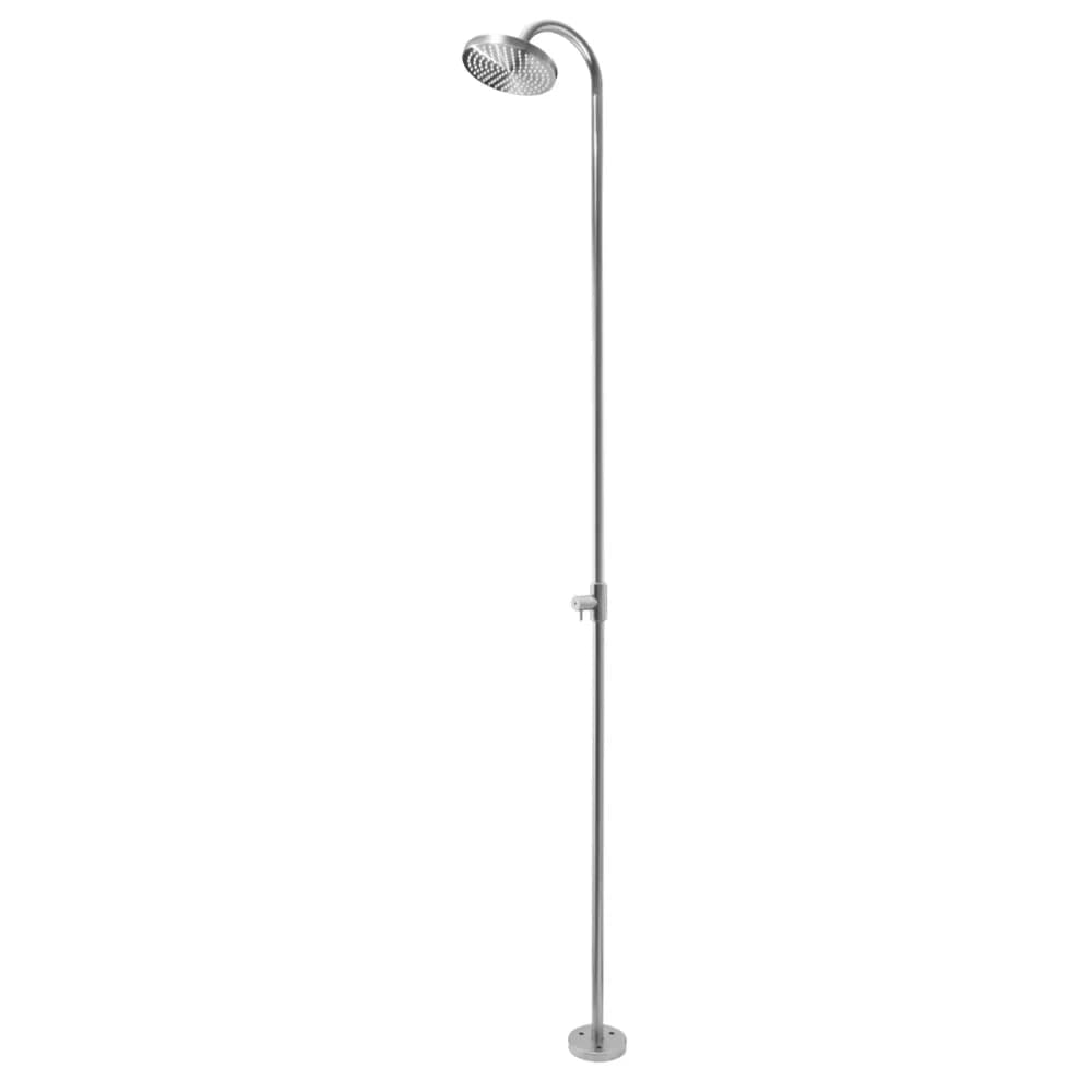 Stainless steel outdoor shower column, with mixer, concealed showerhead and handshower - PL40MIX