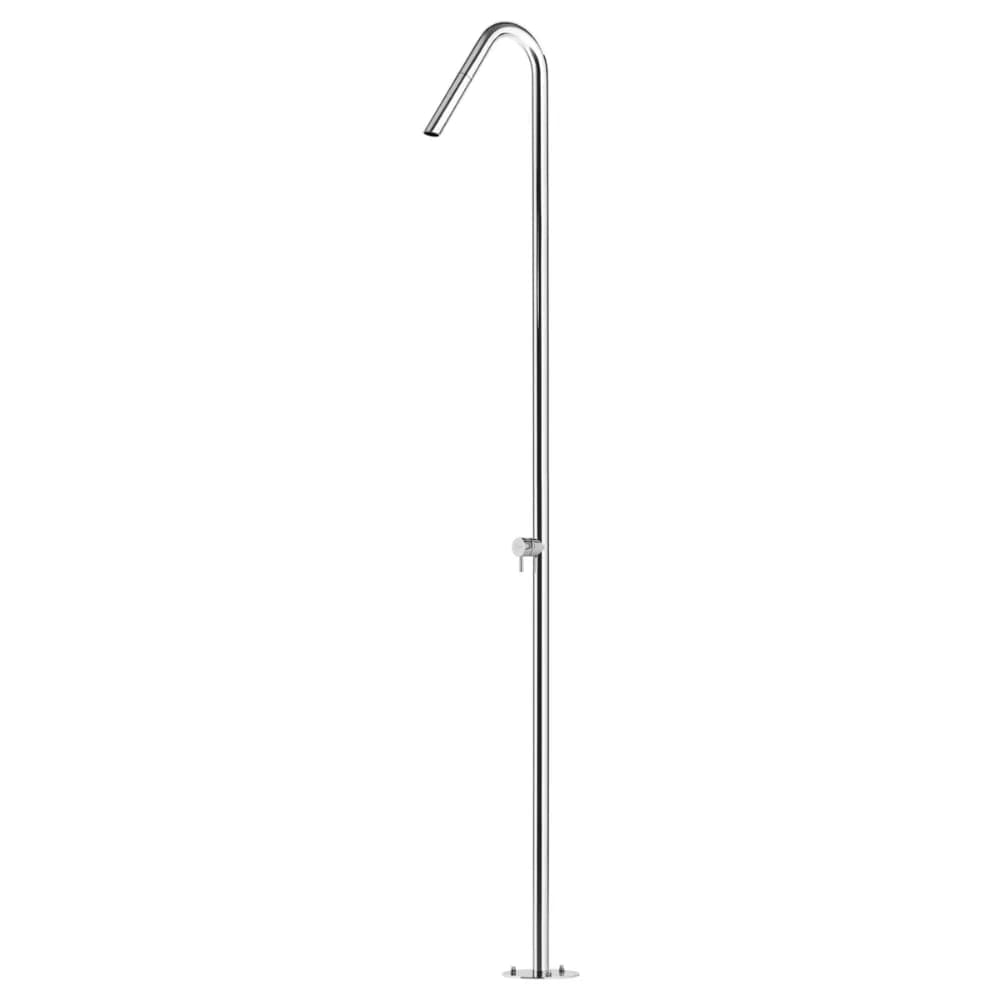 Stainless steel outdoor shower column, with stop tap and concealed showerhead - PL20