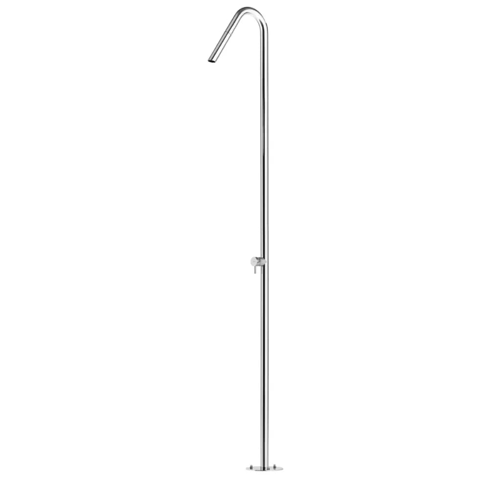 Stainless steel outdoor shower column, with mixer and concealed showerhead - PL20MIX
