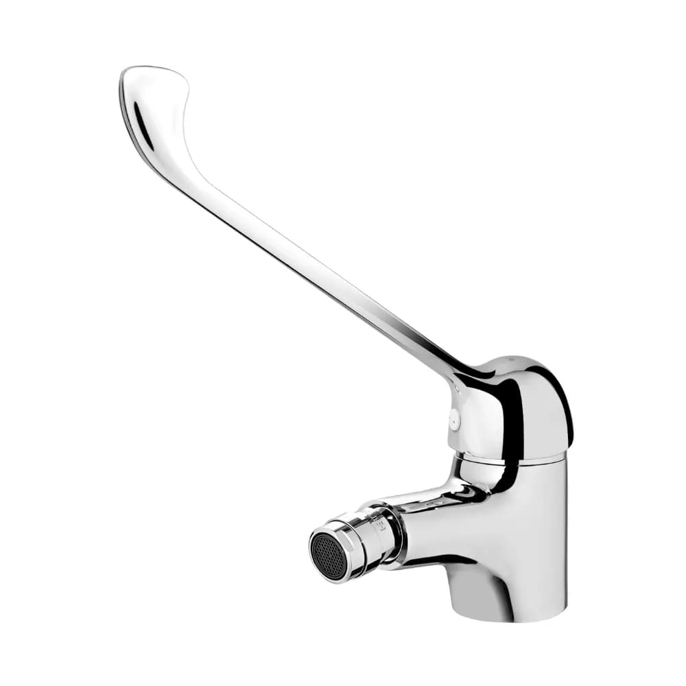 Bidet mixer, long lever handle - Mustang: With push-open pop-up waste set 1 1/4'' - Liz