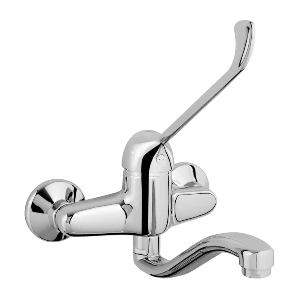 Wall sink mixer, swivel spout , long lever handle - Mustang