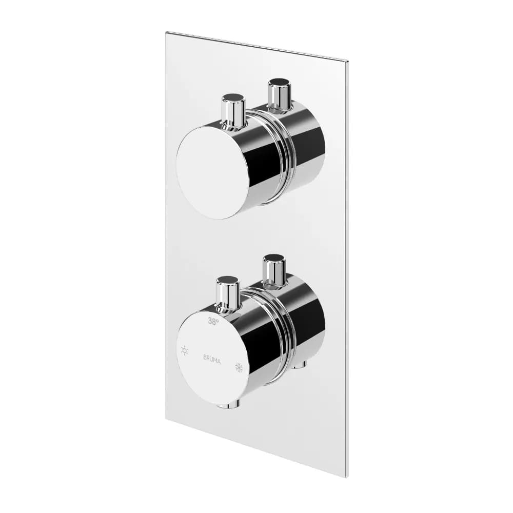 Concealed thermostatic mixer, with 3 outlets