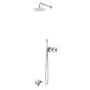 Thermostatic concealed bath-shower set with Inox shower head Ø250 mm, Elo handshower and bath filler with waste and overflow - Elo