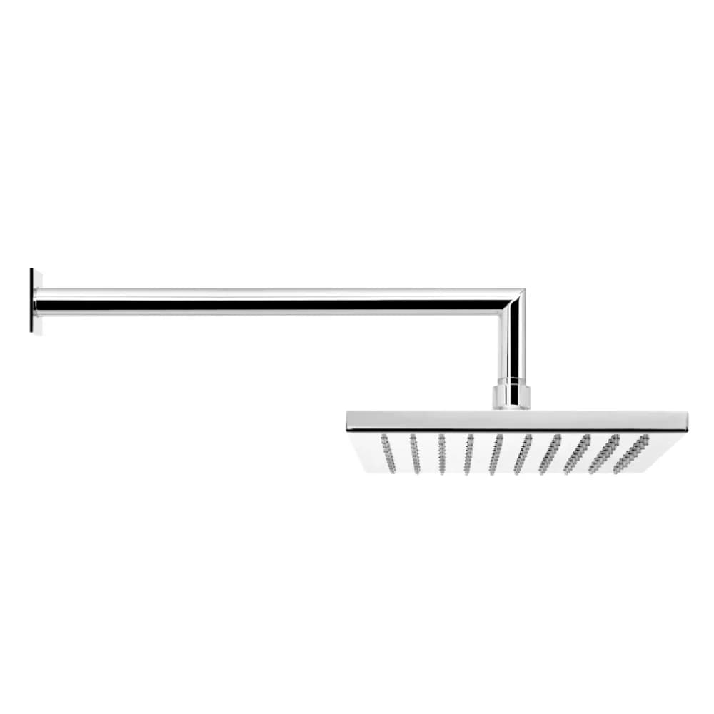 ABS shower head 200x200 mm with wall shower arm - QuadraBlue