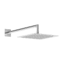 Steel shower head 250x250mm with wall shower arm - QuadraBlue
