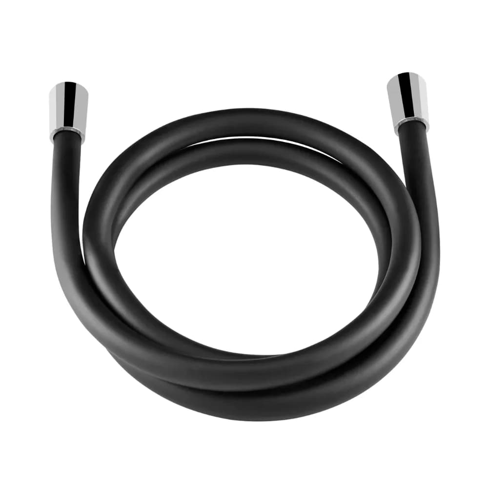 Bidet/toilets matte black Lux shower hose with colored fittings - 1,0 m