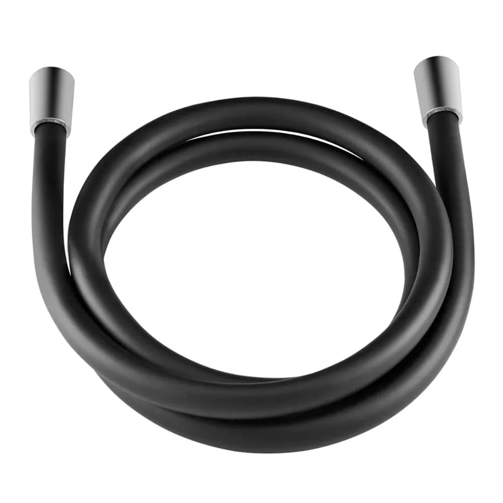 Bidet/toilets matte black Lux shower hose with stainless steel fittings - 1,0 m