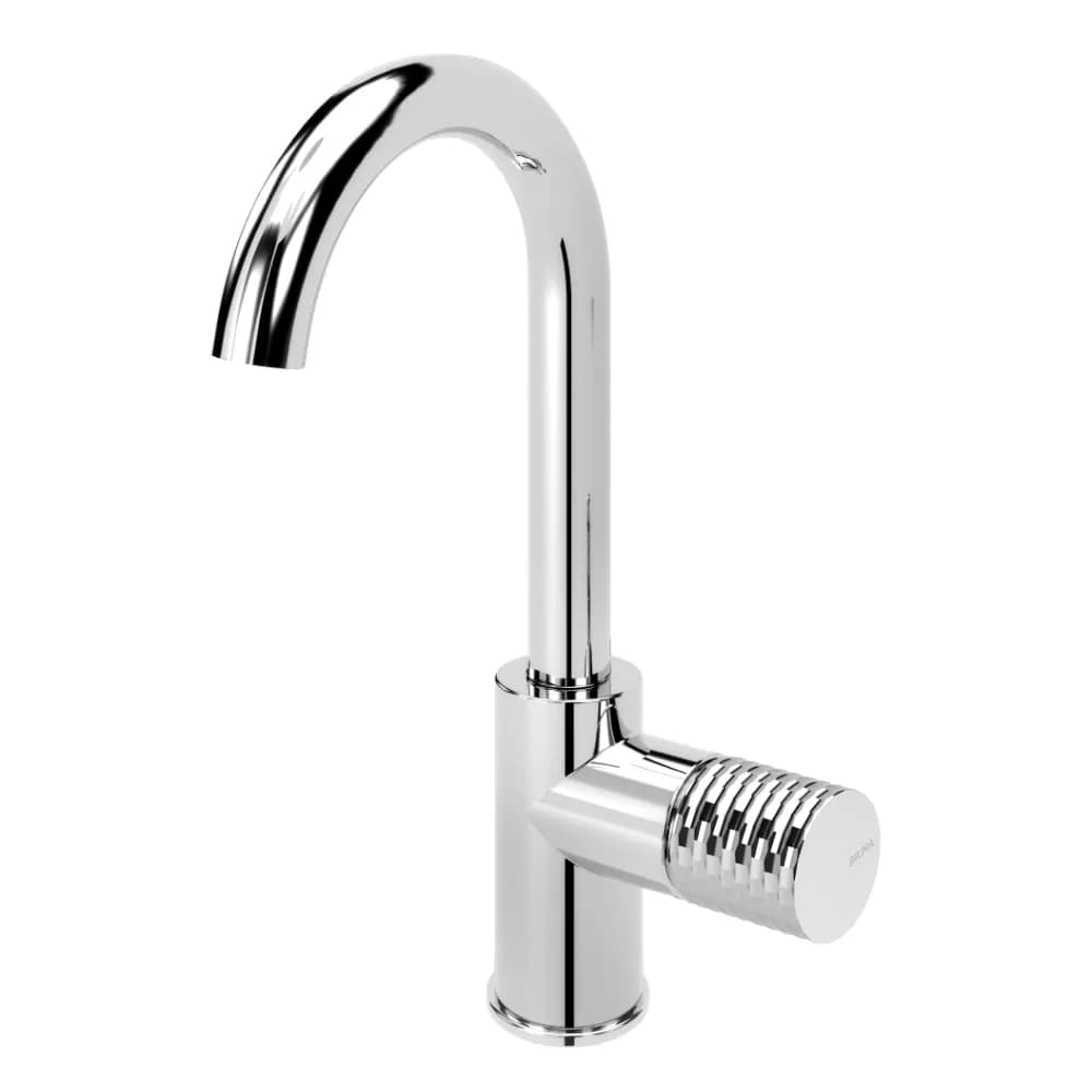 Basin mixer, swivel spout