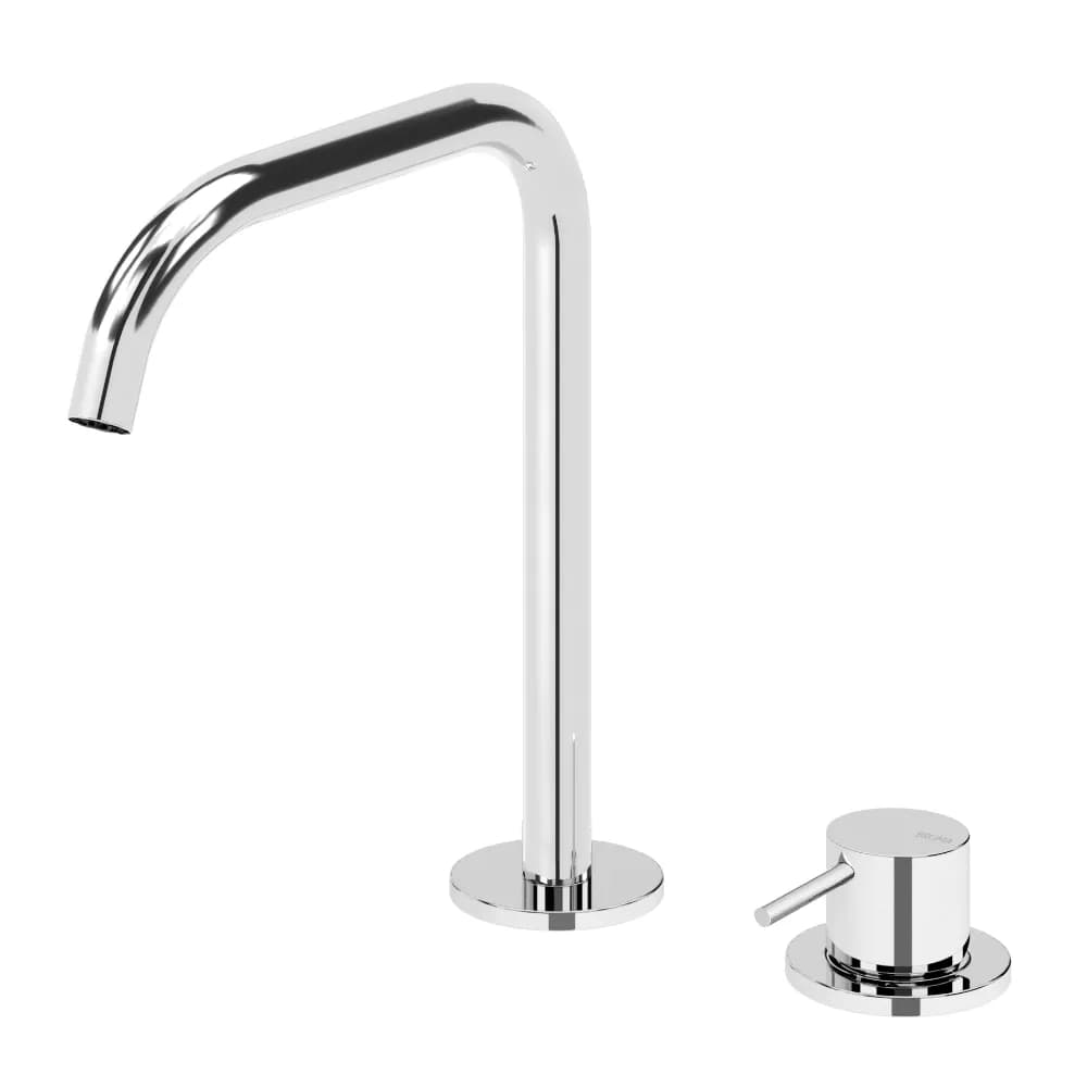 Deck-mounted, 2 hole basin mixer