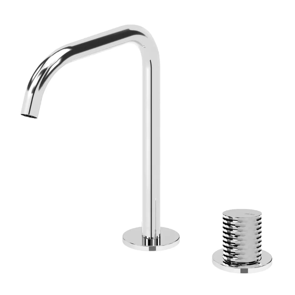 Deck-mounted, 2 hole basin mixer