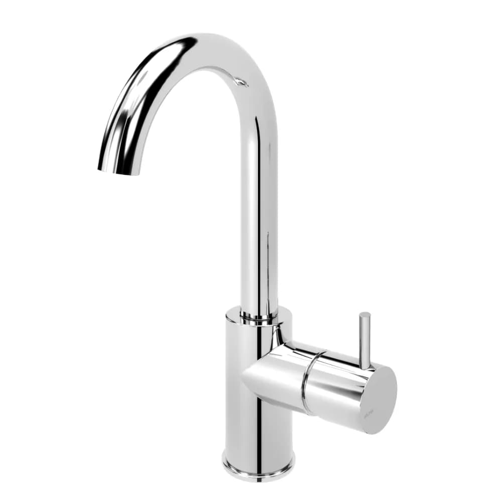 Basin mixer, swivel spout