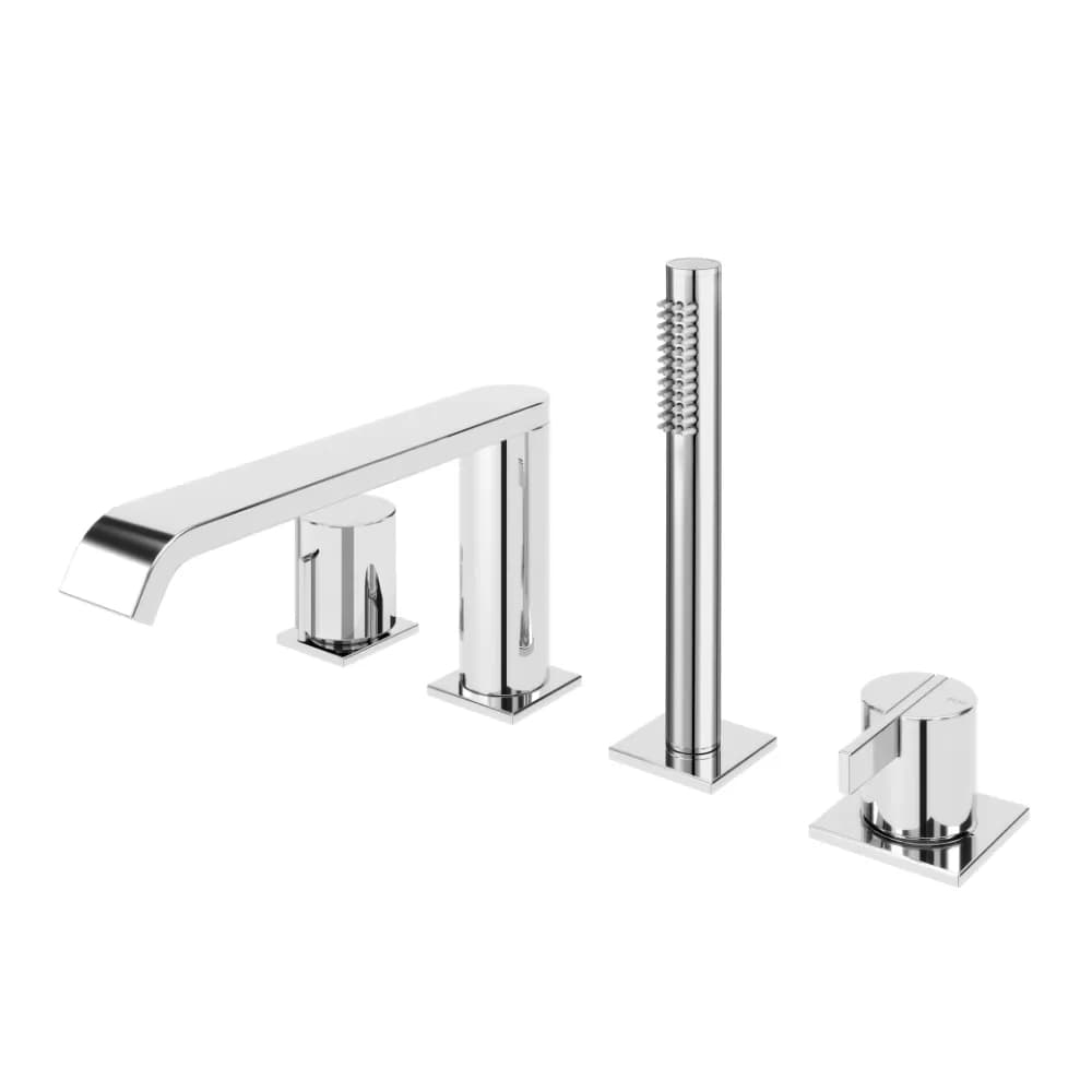 Deck-mounted 4-hole single-lever bath/shower mixer