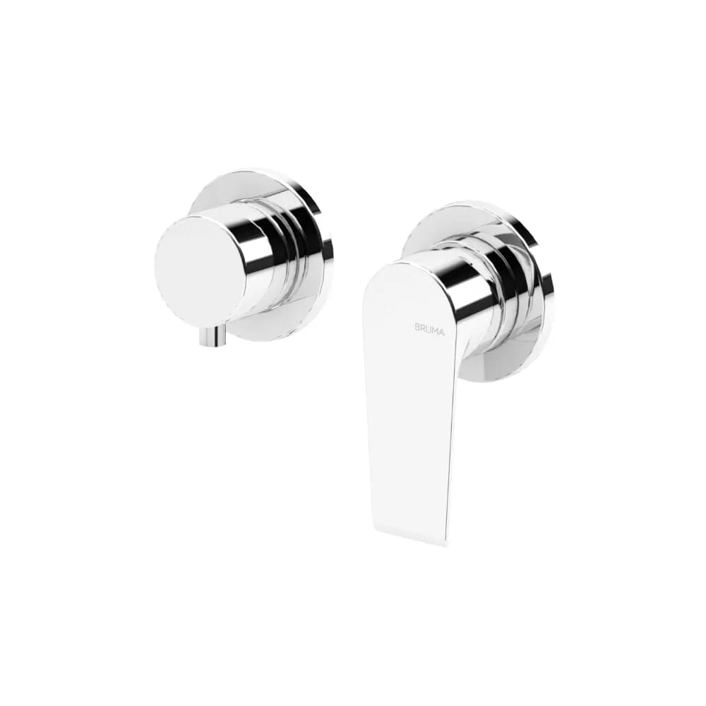 Concealed horizontal single lever mixer, with 2 outlets