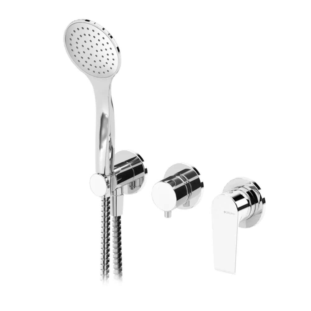 Concealed single lever 2 outlets mixer, with Emotion handshower set