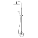Shower system for wall mounting with adjustable ABS head shower Ø230mm and shower rai