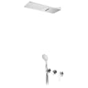 Concealed shower set with Line Cascade shower (Rain/Cascade) and handshower set