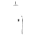 Option: Inox shower head Ø250 mm with ceiling shower arm 100 mm