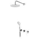 Concealed shower set with ABS shower head Ø230 mm and Emotion handshower set