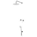 Concealed horizontal shower set with ABS shower head Ø230 mm and separate handshower set Emotion