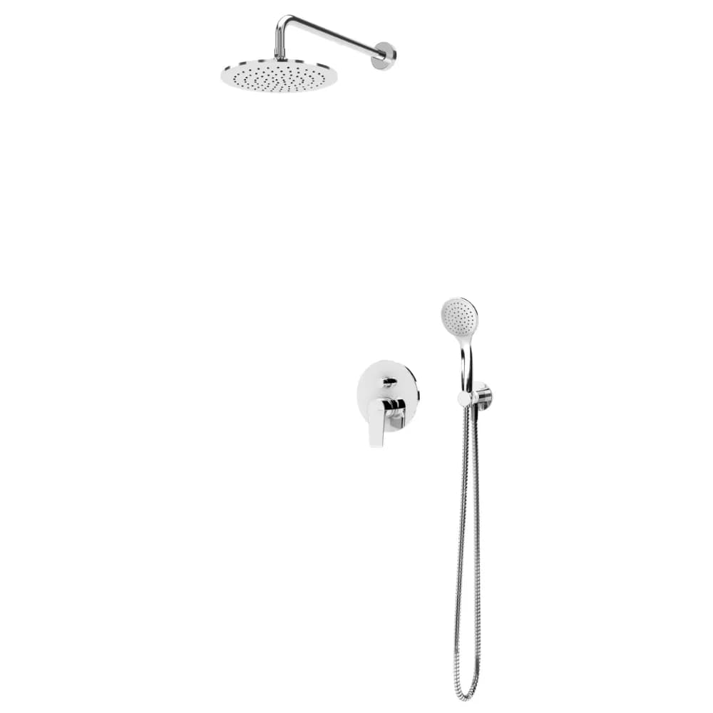 Concealed shower set with ABS shower head Ø230 mm and Emotion handshower set
