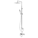 Bath-shower system for wall mounting with adjustable ABS head shower 200x200mm and shower rail