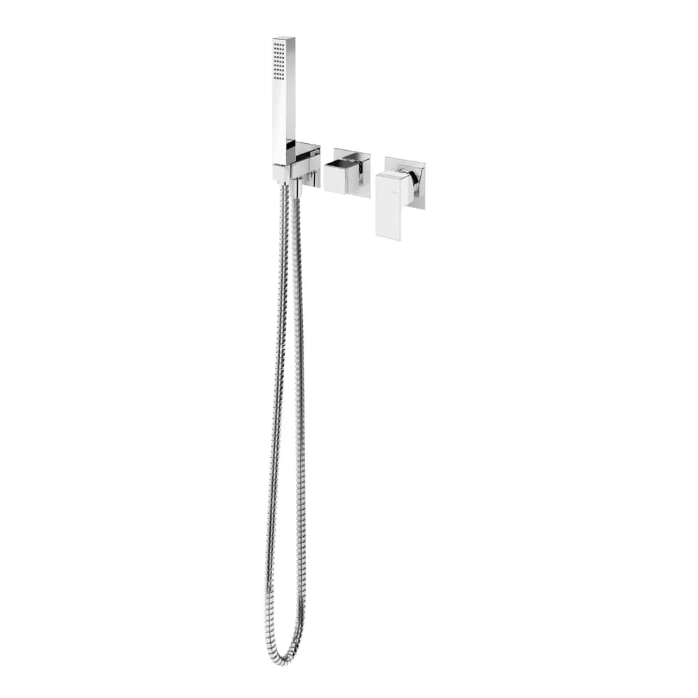 Concealed single lever 2 outlets mixer, with Quadra handshower set
