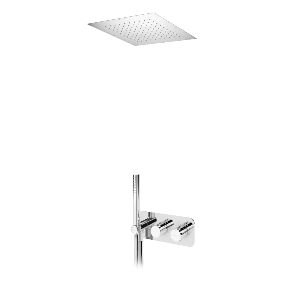 Rociador de ducha, en INOX, a techo 380x380 mm (Lluvia)
