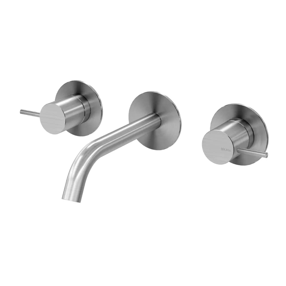 3 hole, wall basin mixer. Spout with 200mm - M2