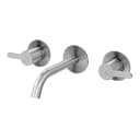 3 hole, wall basin mixer. Spout with 150mm