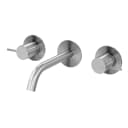 3 hole, wall basin mixer. Spout with 150mm