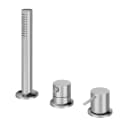 Deck-mounted single lever shower mixer, with handshower set - 2 outlets: Lever 2