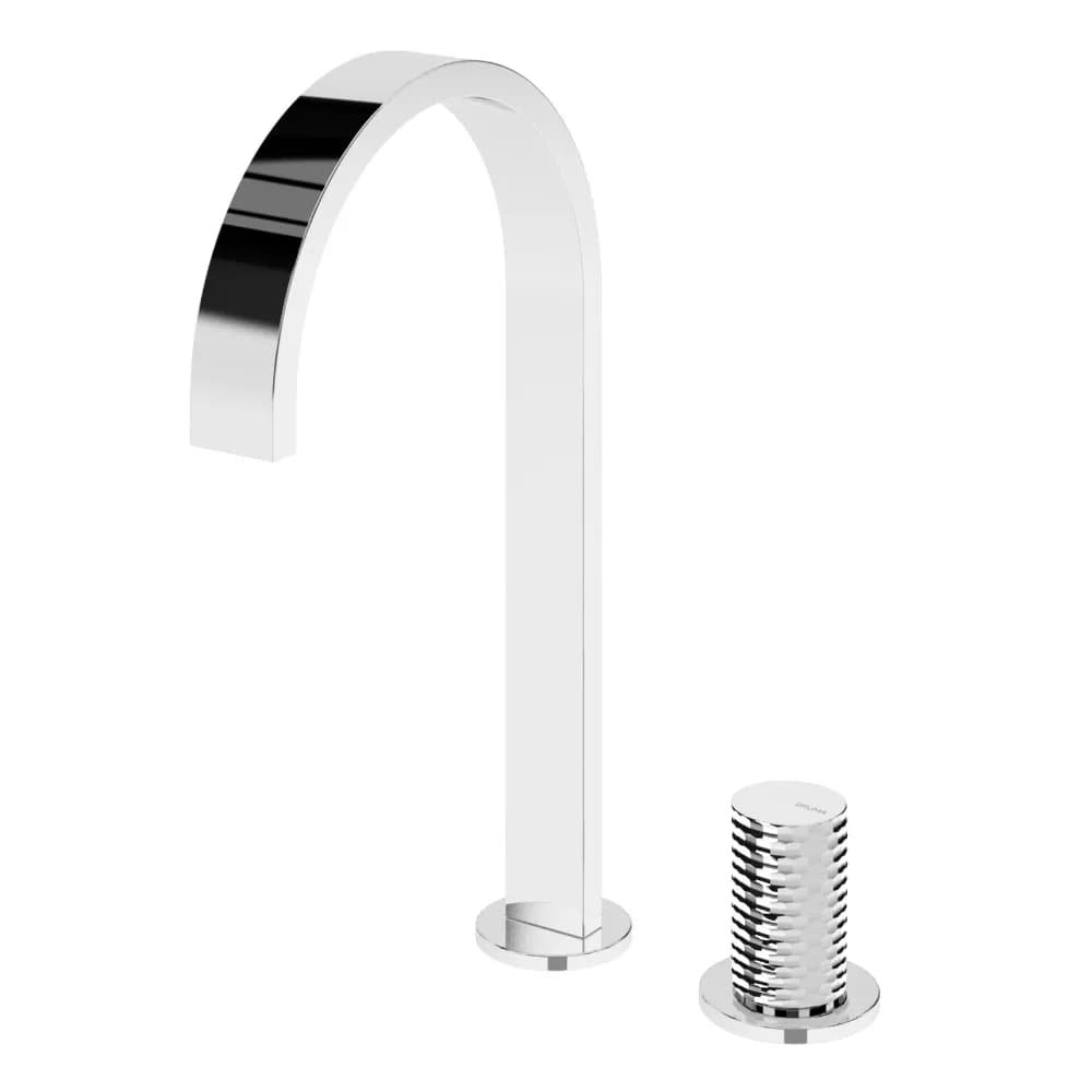 Deck-mounted, 2 hole basin mixer