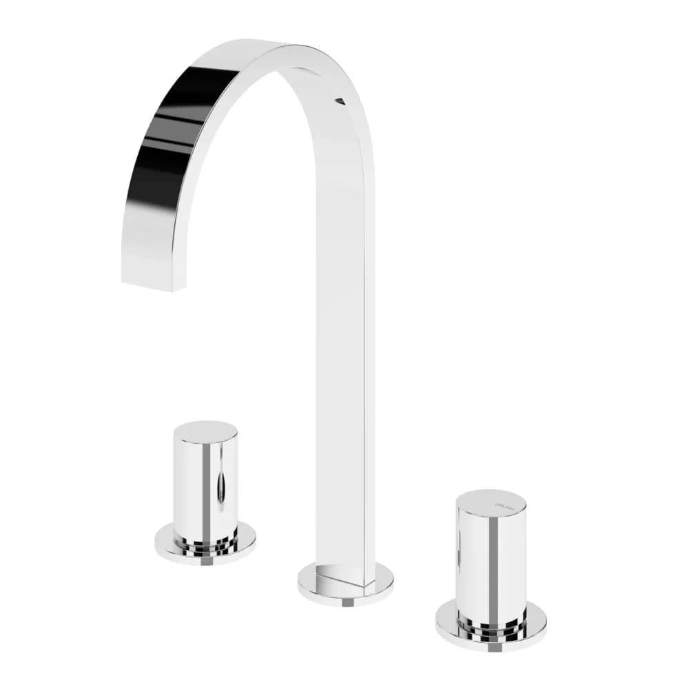 Deck-mounted, 3 hole basin mixer